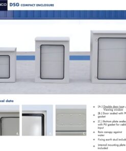 Alternative view of ตู้กันน้ำประตู 2 ชั้น มีกระจก DENCO