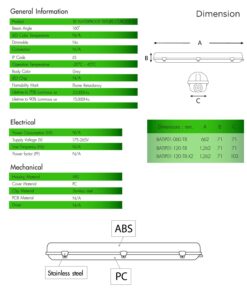 Alternative view of โคมกันน้ำกันฝุ่น LED T8 T-PROOF LITON