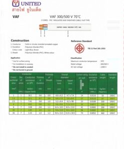 Alternative view of สายไฟ VAF UNITED