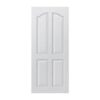 LYNN ประตู UPVC ภายนอก บานลูกฟัก ลายไม้ สีขาว FT06